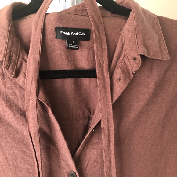 Frank And Oak Commuter Button Front Midi Dress in Brown - Picture 4 of 4